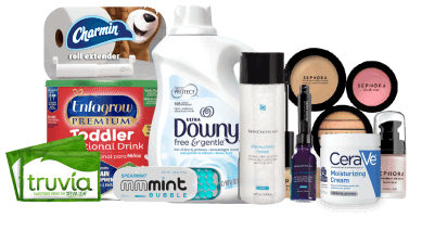 A selection of donated household and personal care essentials